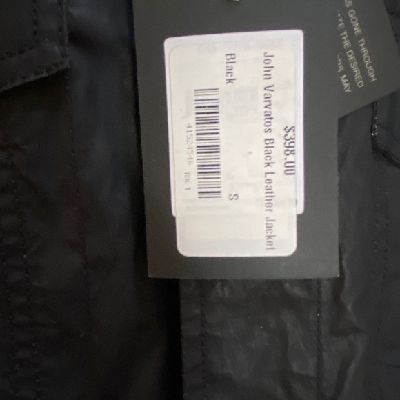 John Varvatos Leather Jacket BRAND NEW w/TAGS - Picture 4 of 4